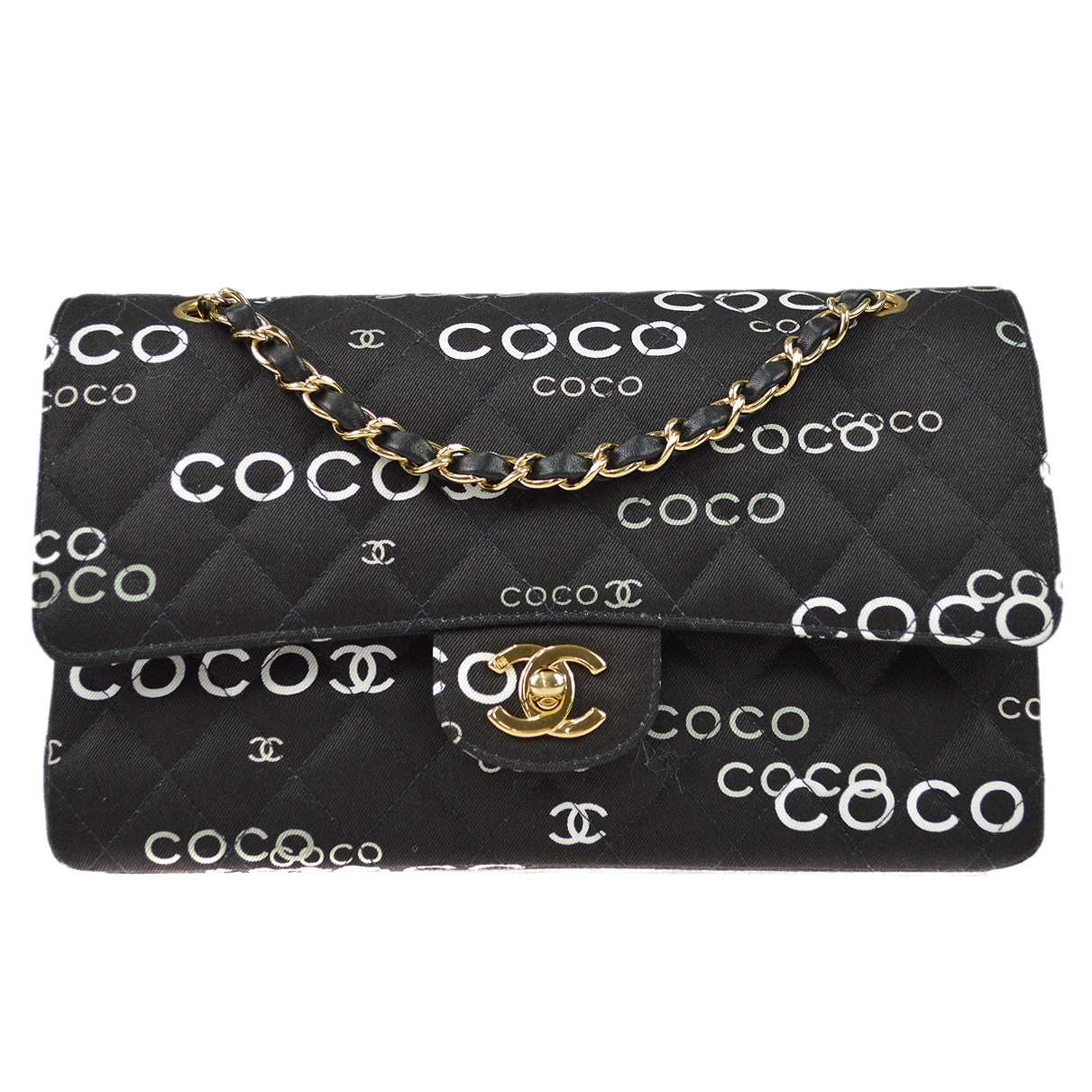 AMORE Vintage CHANEL * 2001 COCO Classic Double Flap Medium Black 67891 3 AMORE Vintage CHANEL * 2001 COCO Classic Double Flap Medium Black 67891
