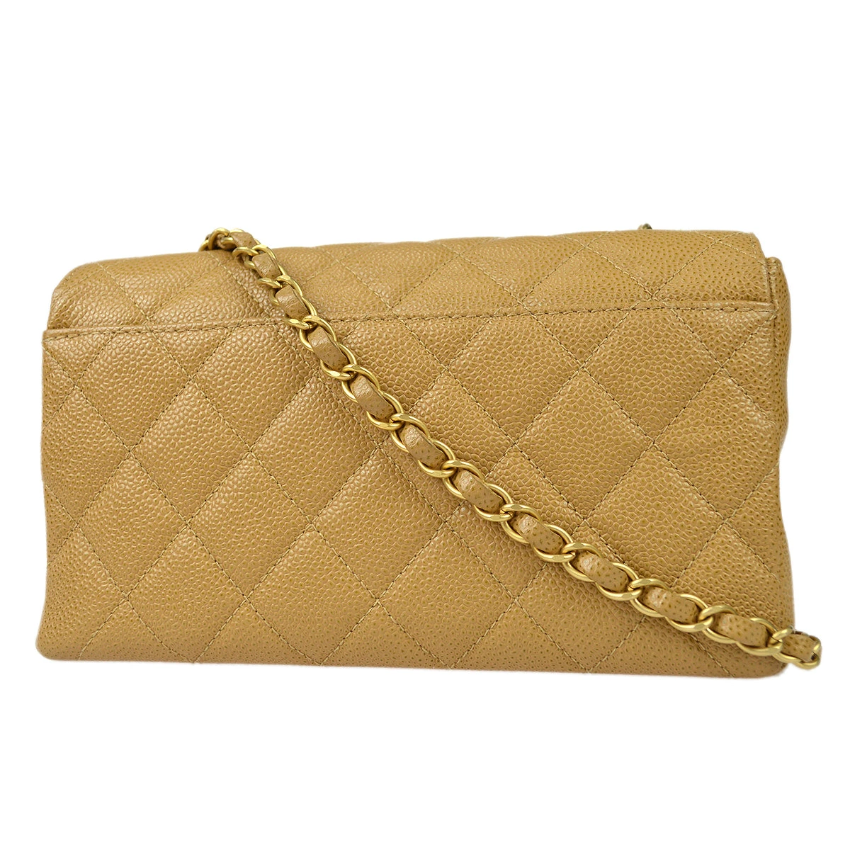 AMORE Vintage CHANEL * 2003-2004 Wood Detailed Strait Flap Small Beige Caviar 97686 4 AMORE Vintage CHANEL * 2003-2004 Wood Detailed Strait Flap Small Beige Caviar 97686 - Image 2
