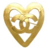 AMORE Vintage CHANEL Heart Brooch Pin Gold 95P 68017 -Best Jewelry Store 20230612 68017 01