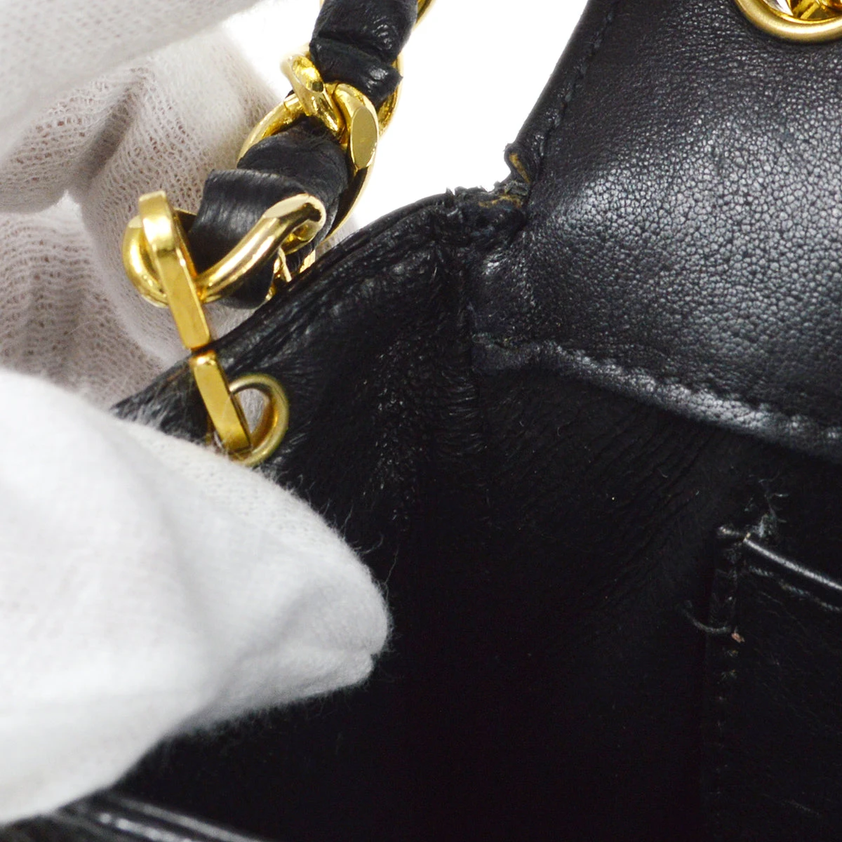 AMORE Vintage CHANEL * Straight Flap Chain Shoulder Bag Black Lizard 98558 11 AMORE Vintage CHANEL * Straight Flap Chain Shoulder Bag Black Lizard 98558 - Image 9