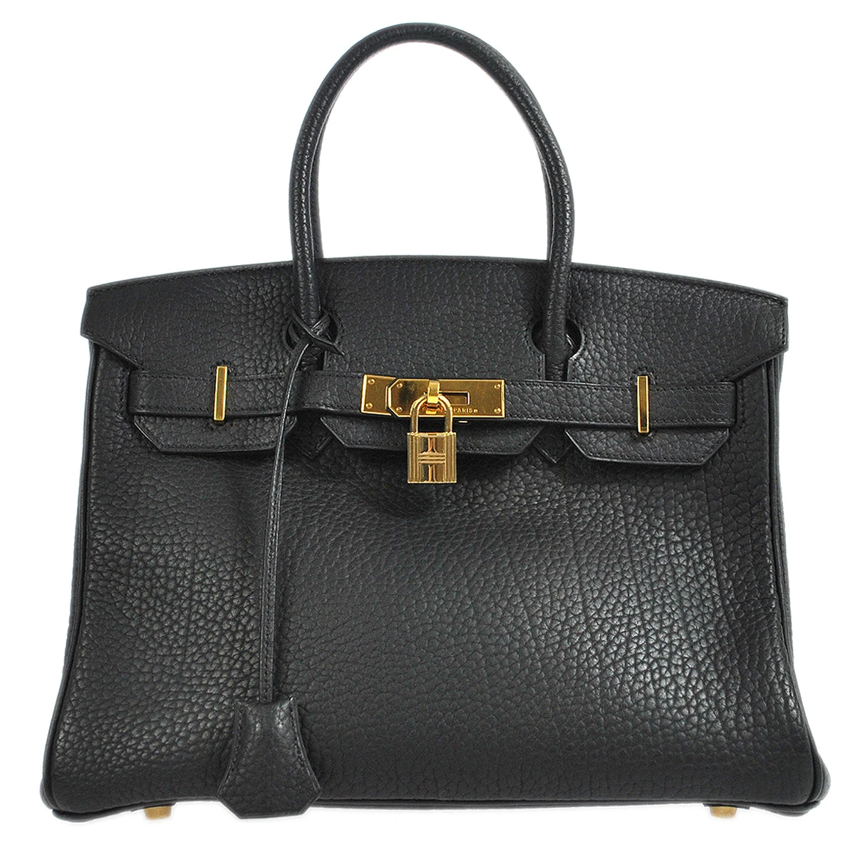 AMORE Vintage HERMES Birkin 30 Handbag Black Fjord 78698 3 AMORE Vintage HERMES Birkin 30 Handbag Black Fjord 78698