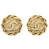 AMORE Vintage CHANEL Button Rhinestone Earrings Clip-On Gold 23 89108 2 AMORE Vintage CHANEL Button Rhinestone Earrings Clip-On Gold 23 89108 -Best Jewelry Store 20230713 89108 01