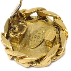 AMORE Vintage CHANEL Button Rhinestone Earrings Clip-On Gold 23 89108 -Best Jewelry Store 20230713 89108 04