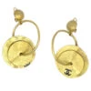 AMORE Vintage CHANEL Dangle Hoop Earrings Clip-On Gold 94A 99559 -Best Jewelry Store 20230828 99559 01