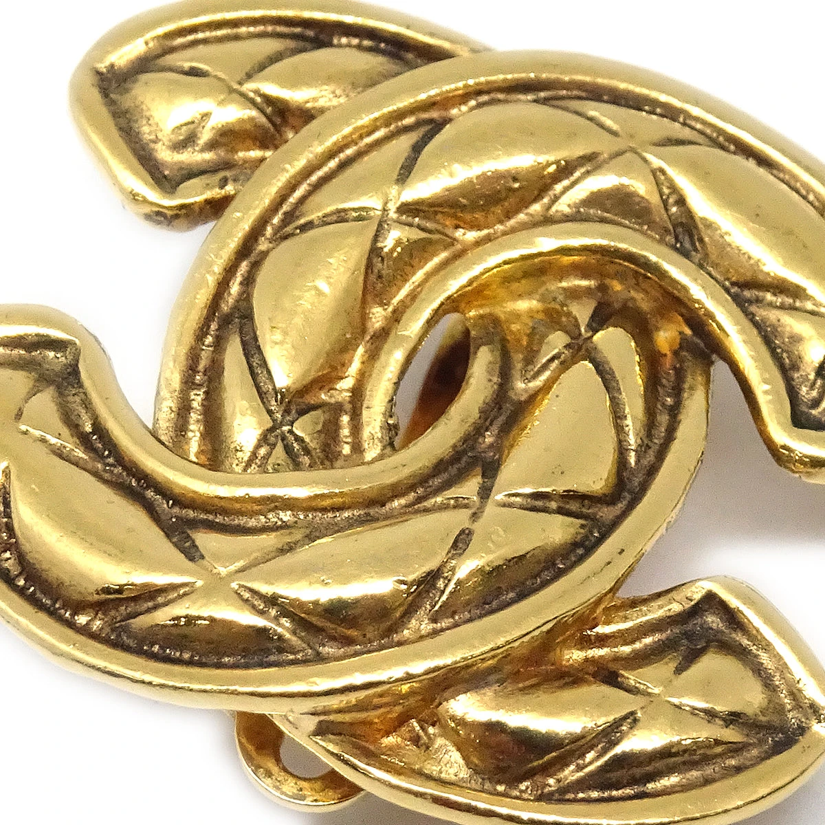 AMORE Vintage CHANEL Quilted CC Earrings Clip-On Large 2459 19155 4 AMORE Vintage CHANEL Quilted CC Earrings Clip-On Large 2459 19155 - Image 2