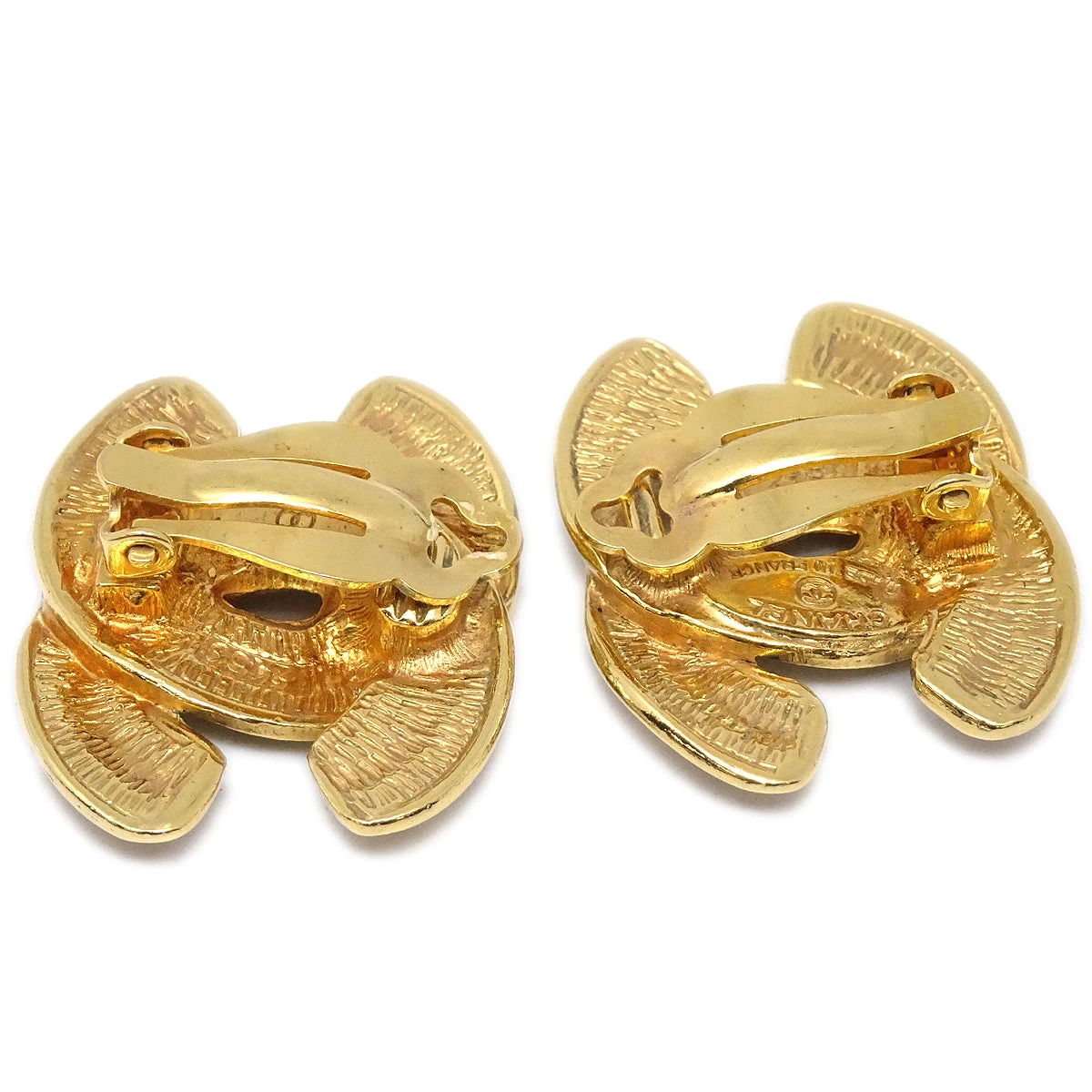 AMORE Vintage CHANEL Quilted CC Earrings Clip-On Large 2459 19155 5 AMORE Vintage CHANEL Quilted CC Earrings Clip-On Large 2459 19155 - Image 3
