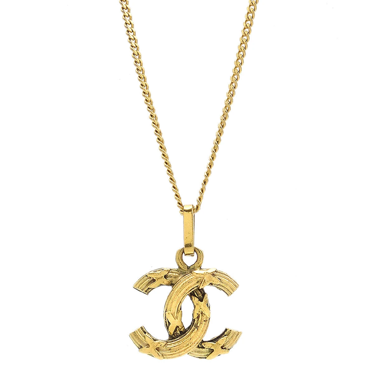 AMORE Vintage CHANEL Gold Chain Pendant Necklace 28790 3 AMORE Vintage CHANEL Gold Chain Pendant Necklace 28790
