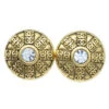 AMORE Vintage CHANEL Button Rhinestone Earrings Clip-On Gold 23 66401 -Best Jewelry Store 20231030 66401 01