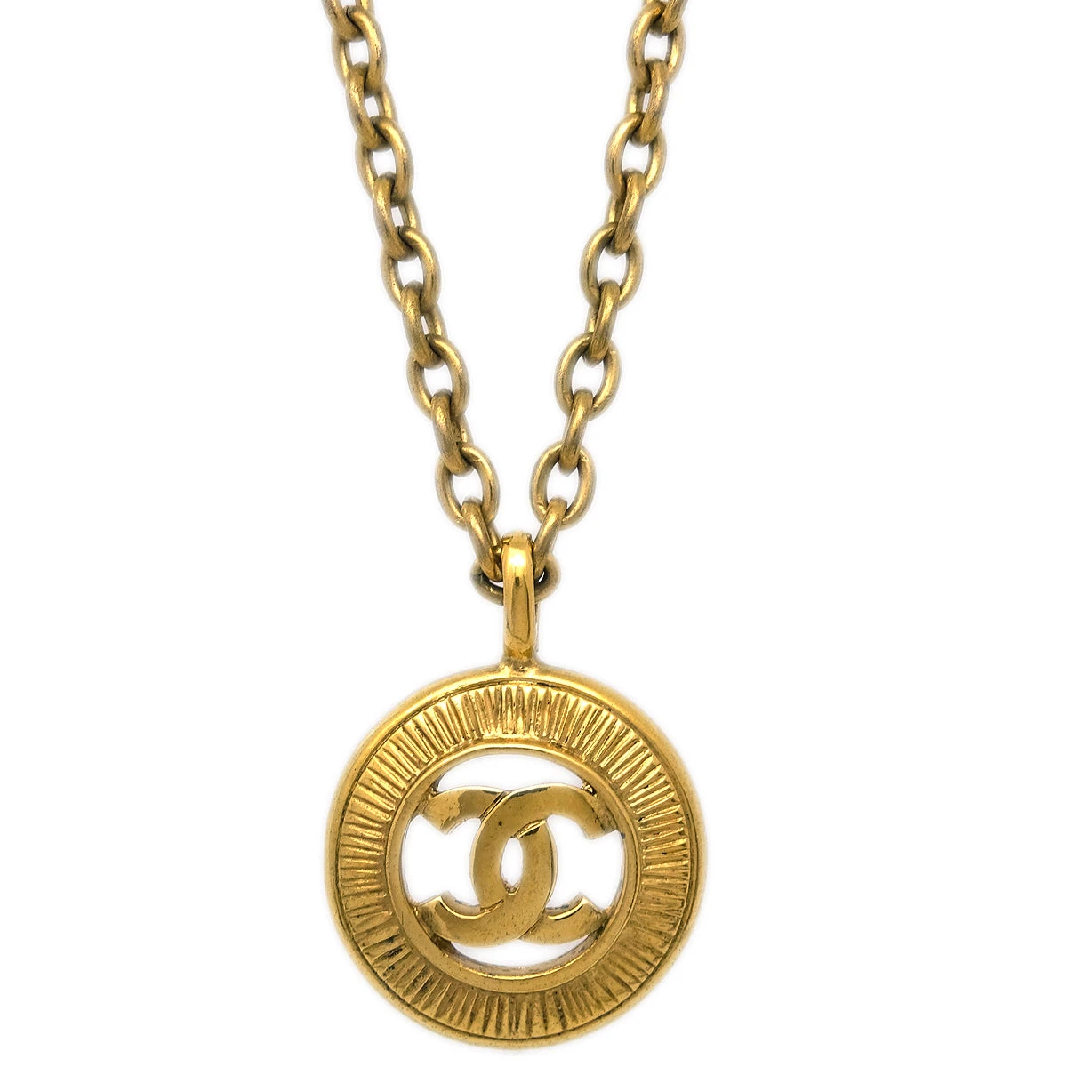 AMORE Vintage CHANEL Medallion Gold Chain Pendant Necklace 3842 110464 3 AMORE Vintage CHANEL Medallion Gold Chain Pendant Necklace 3842 110464