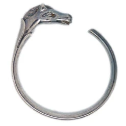 AMORE Vintage HERMES Cheval Horse Bangle SV925 120717