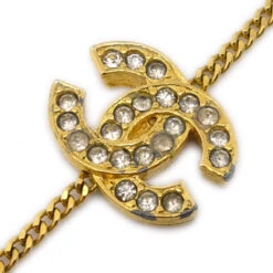 AMORE Vintage CHANEL Rhinestone Gold Chain Bracelet 4022/1982 120113 8 AMORE Vintage CHANEL Rhinestone Gold Chain Bracelet 4022/1982 120113 -Best Jewelry Store 20231129 120113 03