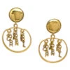 AMORE Vintage CHANEL Dangle Hoop Earrings Gold 140328 -Best Jewelry Store 20231221 140328 01