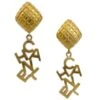 AMORE Vintage CHANEL Dangle Earrings Clip-On Gold 150278 -Best Jewelry Store 20240109 150278 01