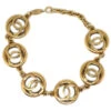 AMORE Vintage CHANEL CC Bracelet Gold 1983 131510