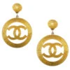 AMORE Vintage CHANEL Hoop Dangle Earrings Clip-On Gold 93P 151966 -Best Jewelry Store 20240205 151966 01