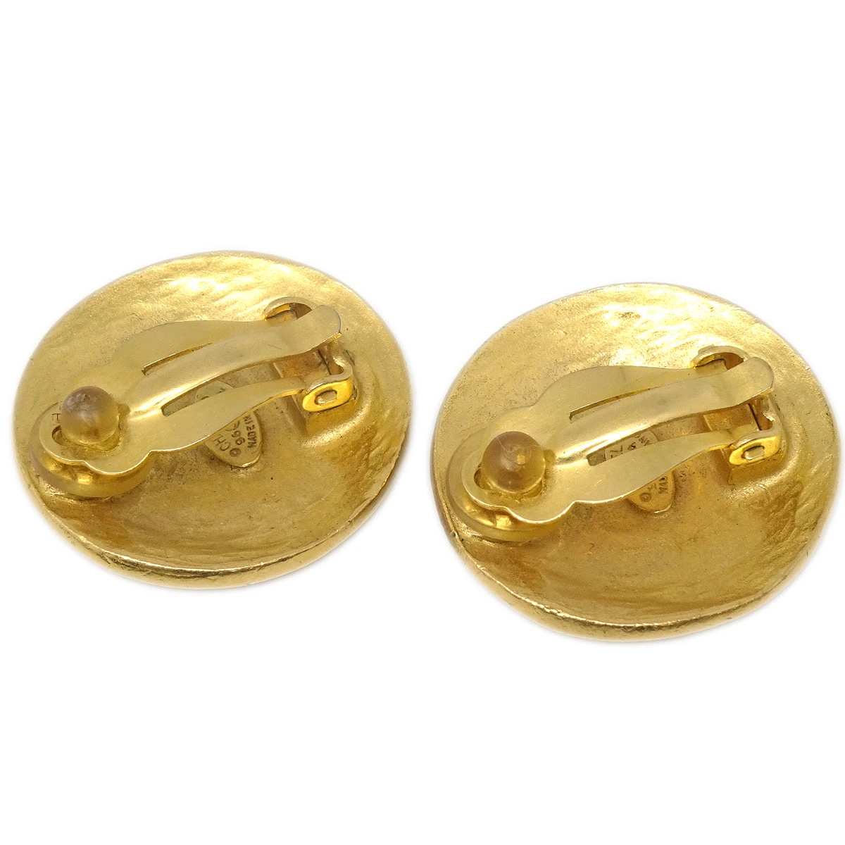 AMORE Vintage CHANEL Button Earrings Clip-On Gold 96A 122172 5 AMORE Vintage CHANEL Button Earrings Clip-On Gold 96A 122172 - Image 3