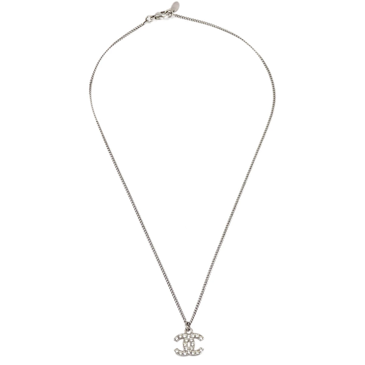 AMORE Vintage CHANEL 2011 Crystal & Silver CC Necklace 142099 4 AMORE Vintage CHANEL 2011 Crystal & Silver CC Necklace 142099 - Image 2