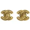 AMORE Vintage CHANEL CC Quilted Earrings Clip-On Gold 2459 113301 -Best Jewelry Store 20240312 113301 01