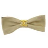 AMORE Vintage CHANEL Bow Hair Clip Hairpin Barrette Beige 132335