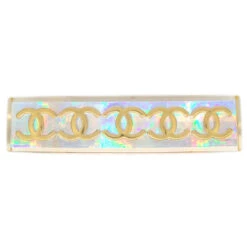 AMORE Vintage CHANEL Hair Clip Hairpin Barrette Clear 97P 123174