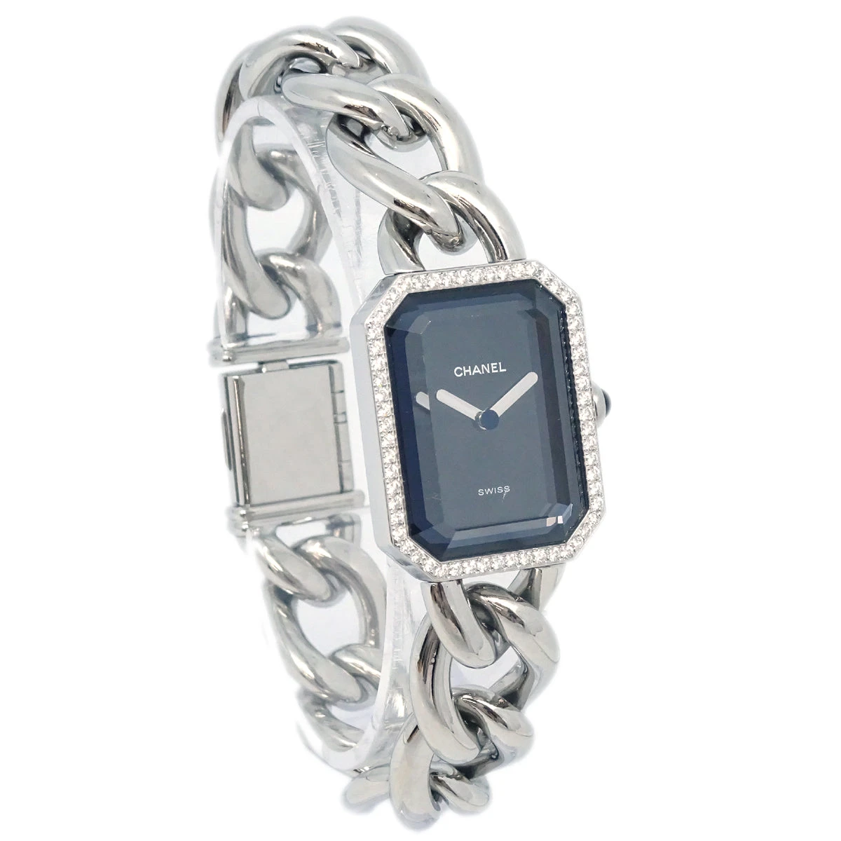 AMORE Vintage CHANEL Premiere Watch SS Diamond #L 113354 3 AMORE Vintage CHANEL Premiere Watch SS Diamond #L 113354