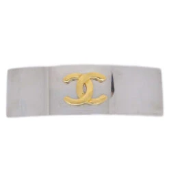 AMORE Vintage CHANEL Hair Clip Hairpin Barrette Silver 98A/71 133063