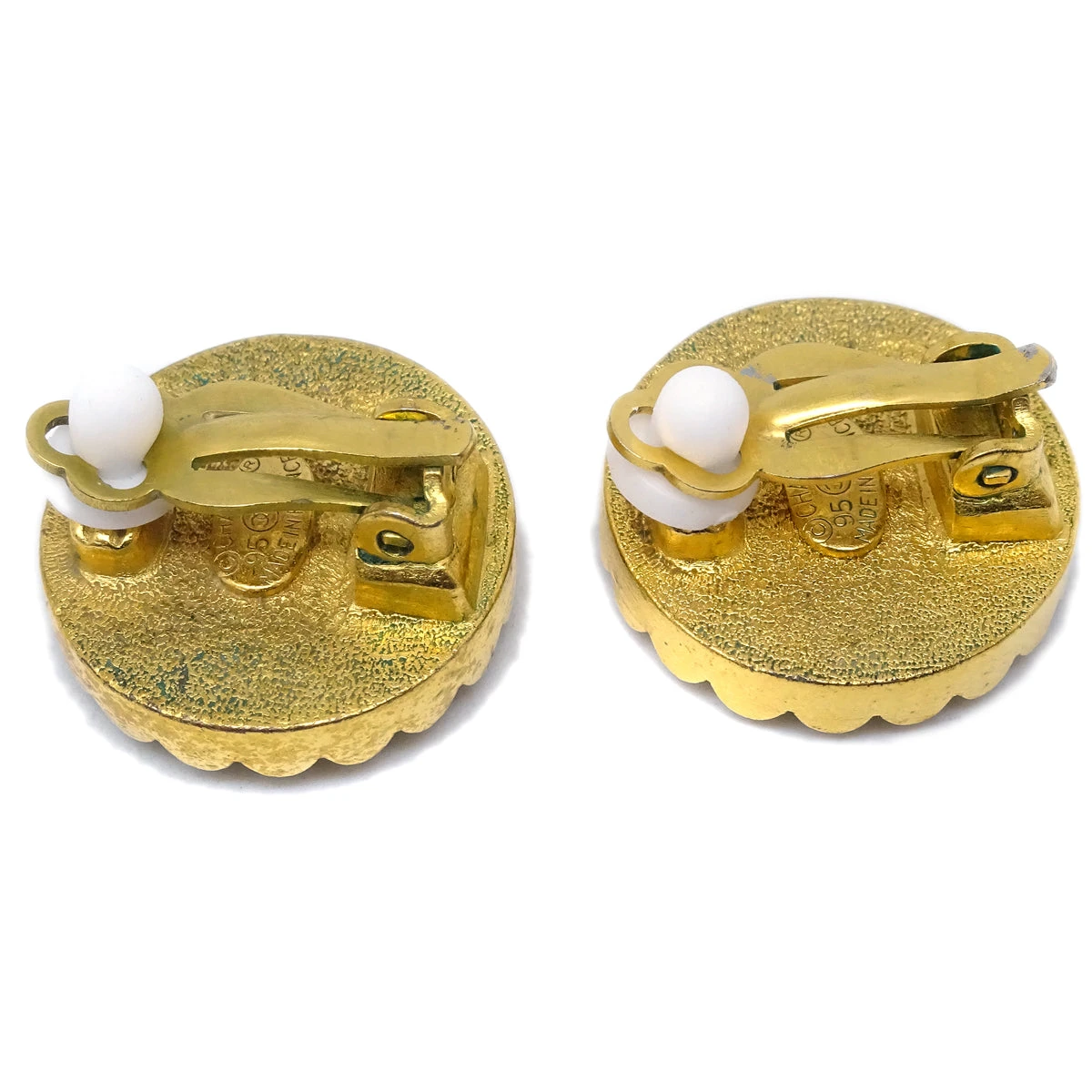 AMORE Vintage CHANEL Button Earrings Clip-On Black 95A 123445 4 AMORE Vintage CHANEL Button Earrings Clip-On Black 95A 123445 - Image 2