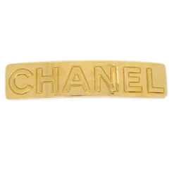 AMORE Vintage CHANEL Hair Clip Hairpin Barrette Gold 97A/71 133062
