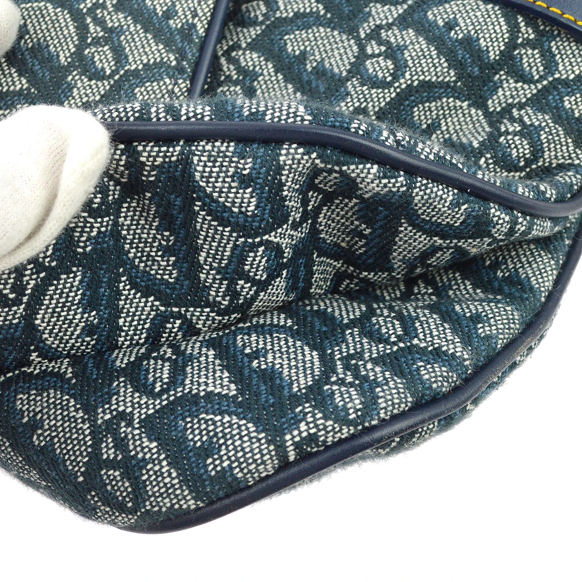 AMORE Vintage CHRISTIAN DIOR 2000 Navy Trotter Saddle Handbag 161395 7 AMORE Vintage CHRISTIAN DIOR 2000 Navy Trotter Saddle Handbag 161395 - Image 5