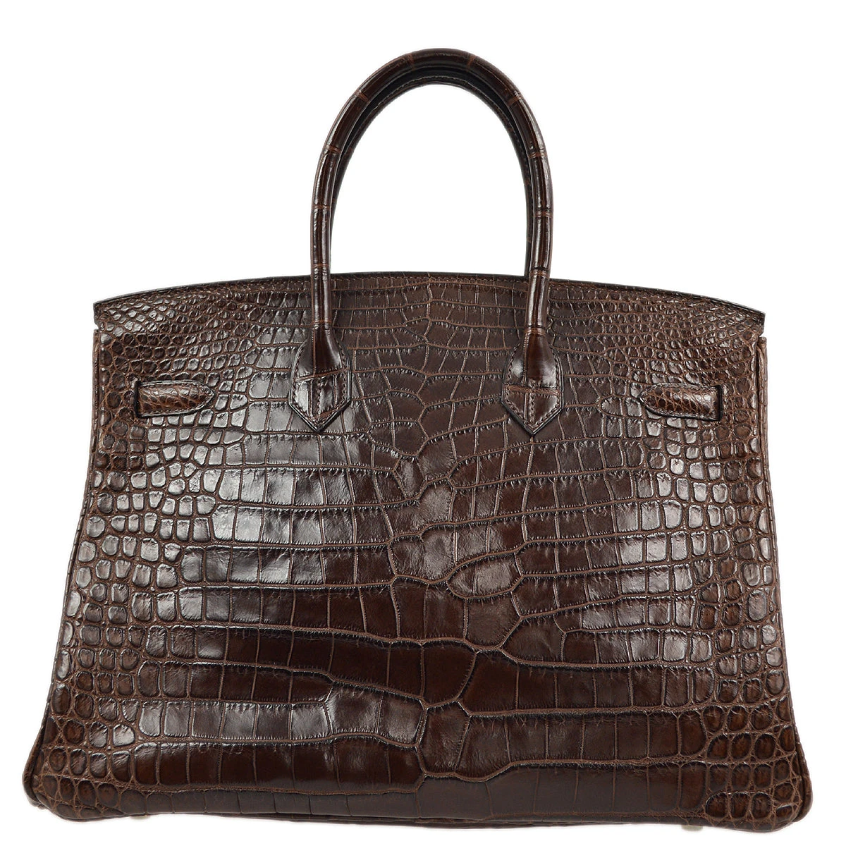 AMORE Vintage HERMES * 2005 Brown Matt Porosus Birkin 35 Handbag KK31257 4 AMORE Vintage HERMES * 2005 Brown Matt Porosus Birkin 35 Handbag KK31257 - Image 2