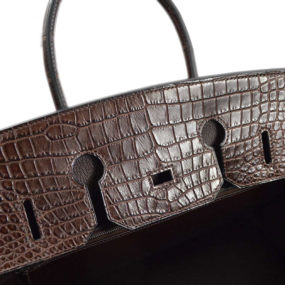 AMORE Vintage HERMES * 2005 Brown Matt Porosus Birkin 35 Handbag KK31257 9 AMORE Vintage HERMES * 2005 Brown Matt Porosus Birkin 35 Handbag KK31257 - Image 7