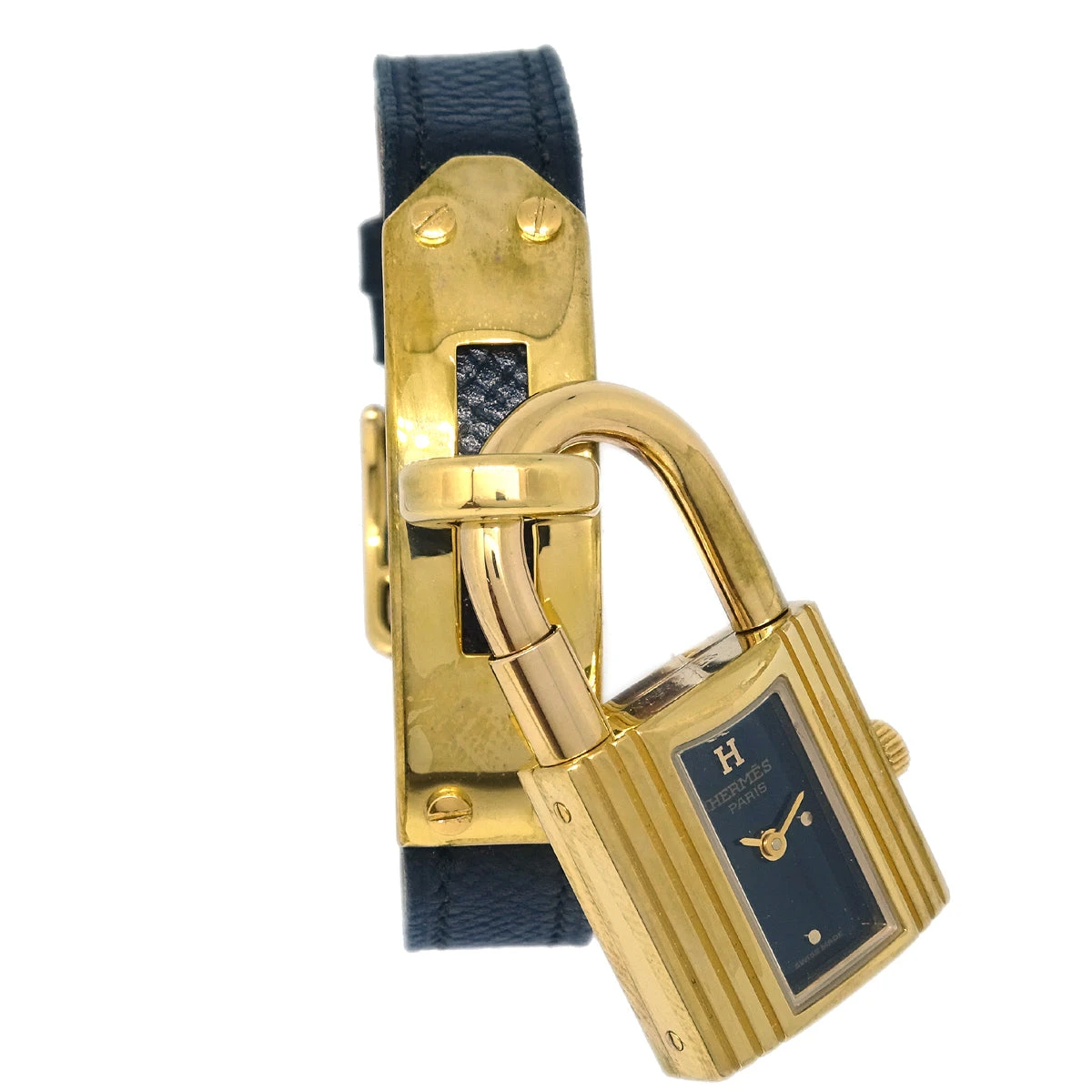 AMORE Vintage HERMES 1994 Kelly Watch Black Courchevel 113619 4 AMORE Vintage HERMES 1994 Kelly Watch Black Courchevel 113619 - Image 2