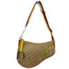 AMORE Vintage CHRISTIAN DIOR Rasta-Color Trotter Saddle Shoulder Bag 161894