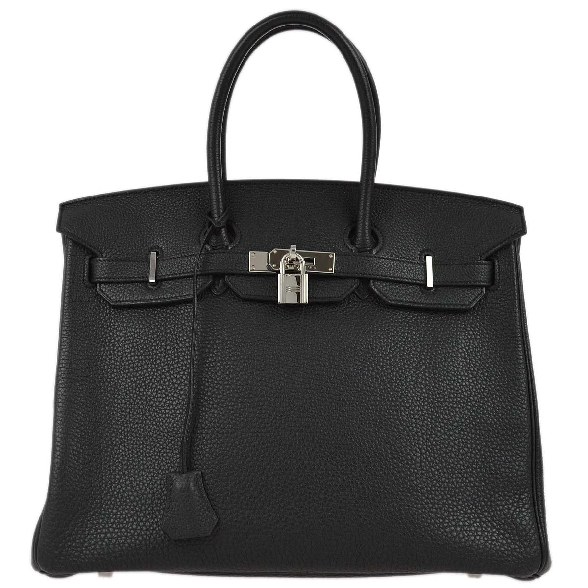 AMORE Vintage HERMES Black Togo Birkin 35 Handbag 191629