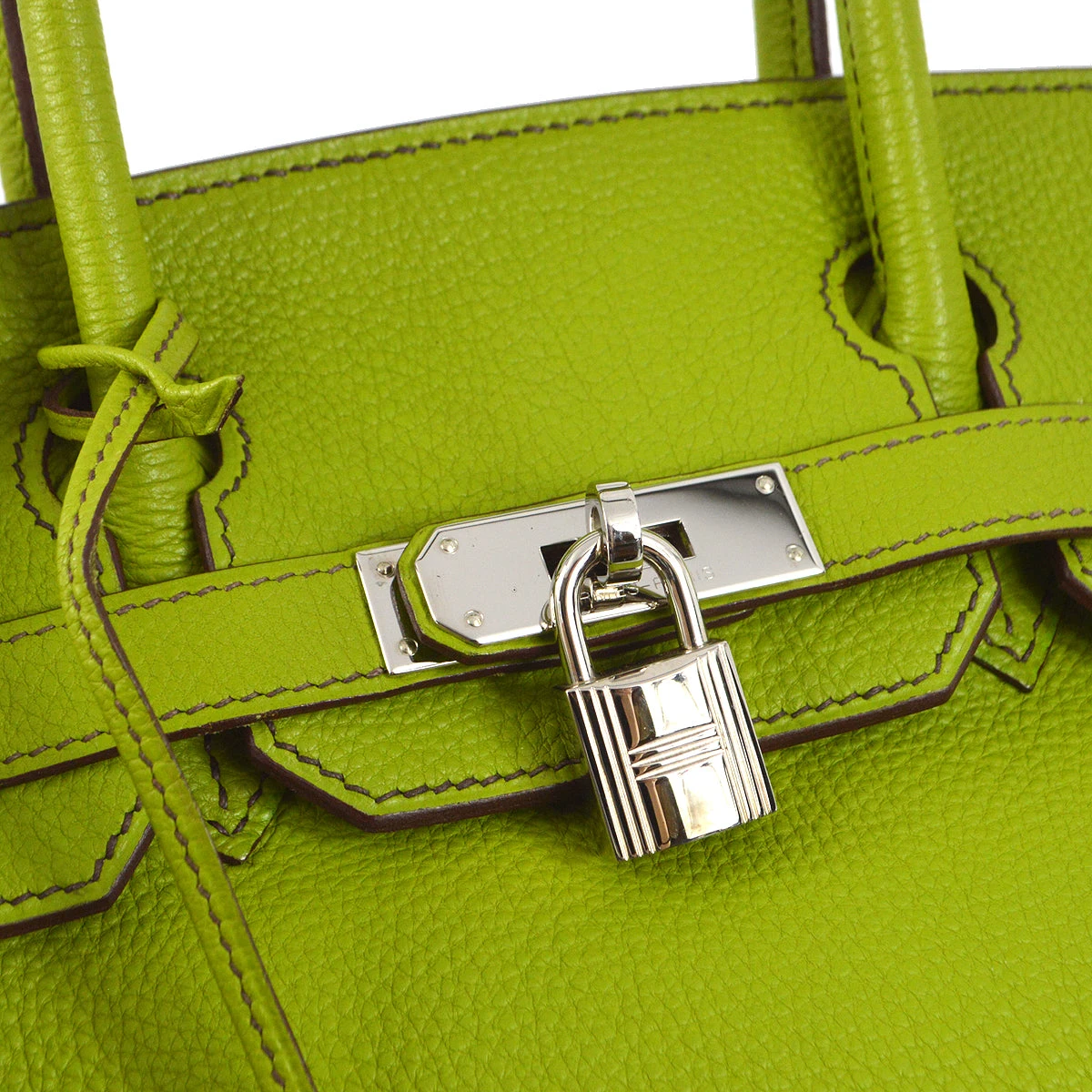 AMORE Vintage HERMES Anis Green Togo Birkin 30 Handbag 191642 8 AMORE Vintage HERMES Anis Green Togo Birkin 30 Handbag 191642 - Image 6