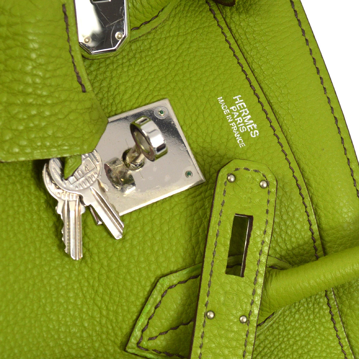 AMORE Vintage HERMES Anis Green Togo Birkin 30 Handbag 191642 12 AMORE Vintage HERMES Anis Green Togo Birkin 30 Handbag 191642 - Image 10