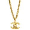AMORE Vintage CHANEL Gold CC Pendant Necklace 181878 -Best Jewelry Store 20240604 181878 01 1569fce0 4297 4f4d 95ee 6763475a53c1