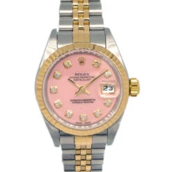 AMORE Vintage ROLEX Oyster Perpetual Datejust Watch 26mm Ref.79173OPG 18KYG SS Diamond 161142