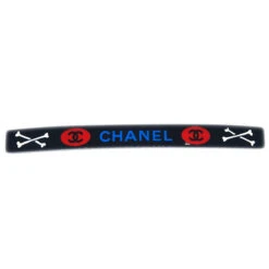 AMORE Vintage CHANEL Hair Clip Hairpin Barrette Black 03P 192121
