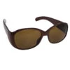 AMORE Vintage CHANEL Sunglasses Eyewear Brown Small Good 162442