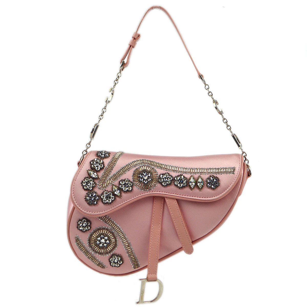 AMORE Vintage CHRISTIAN DIOR Pink Satin Saddle Handbag 172955 3 AMORE Vintage CHRISTIAN DIOR Pink Satin Saddle Handbag 172955
