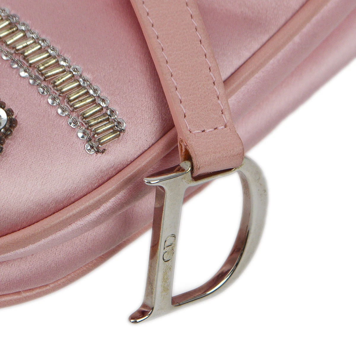 AMORE Vintage CHRISTIAN DIOR Pink Satin Saddle Handbag 172955 5 AMORE Vintage CHRISTIAN DIOR Pink Satin Saddle Handbag 172955 - Image 3