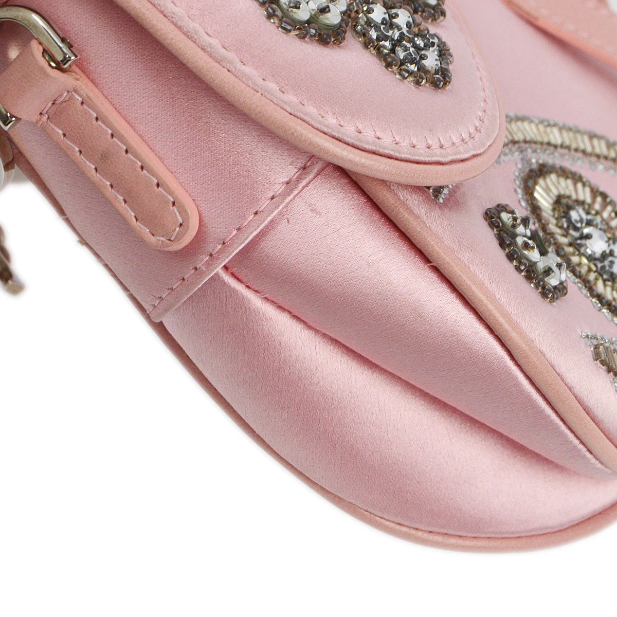 AMORE Vintage CHRISTIAN DIOR Pink Satin Saddle Handbag 172955 6 AMORE Vintage CHRISTIAN DIOR Pink Satin Saddle Handbag 172955 - Image 4