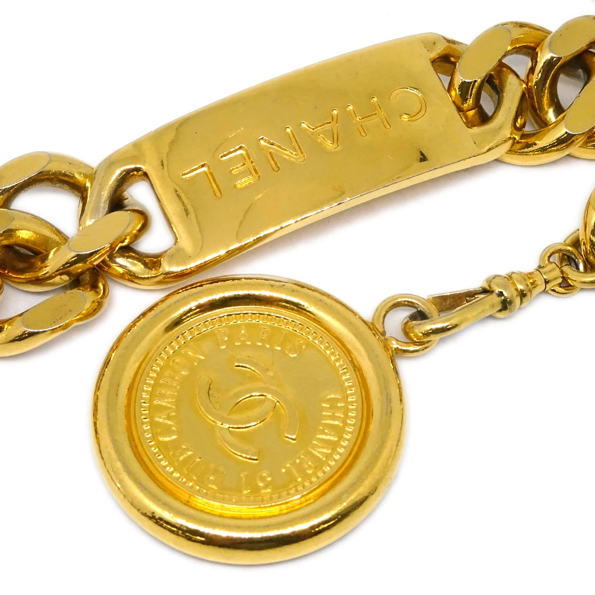 AMORE Vintage CHANEL Medallion Chain Belt Gold Small Good 172988 4 AMORE Vintage CHANEL Medallion Chain Belt Gold Small Good 172988 - Image 2