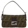 AMORE Vintage FENDI Brown Zucca Baguette Handbag 172831