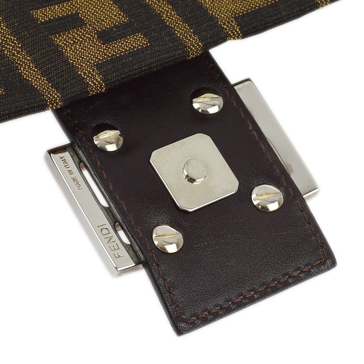 AMORE Vintage FENDI Brown Zucca Baguette Handbag 172831 8 AMORE Vintage FENDI Brown Zucca Baguette Handbag 172831 - Image 6