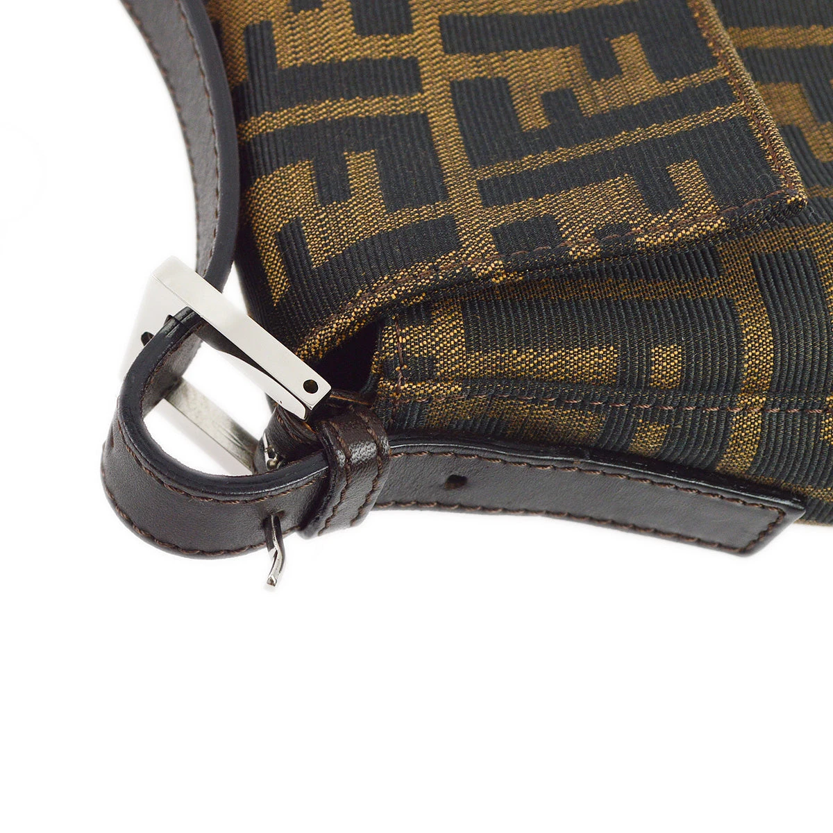 AMORE Vintage FENDI Brown Zucca Baguette Handbag 173099 12 AMORE Vintage FENDI Brown Zucca Baguette Handbag 173099 - Image 10