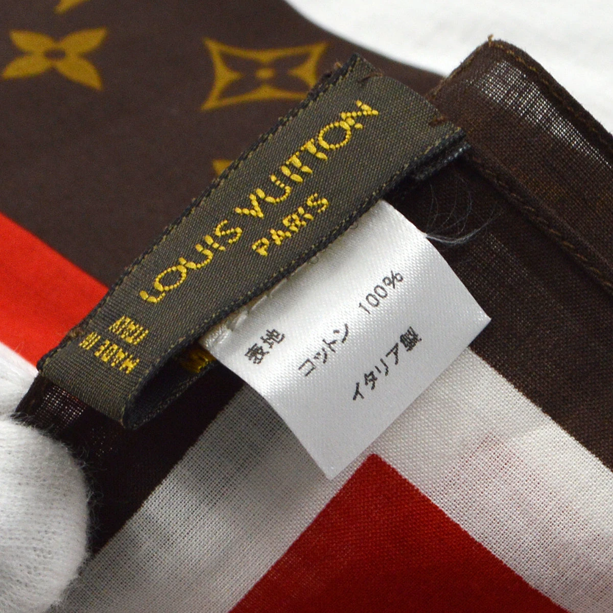 AMORE Vintage LOUIS VUITTON Brown Monogram Groom Scarf Small Good KK36419 4 AMORE Vintage LOUIS VUITTON Brown Monogram Groom Scarf Small Good KK36419 - Image 2