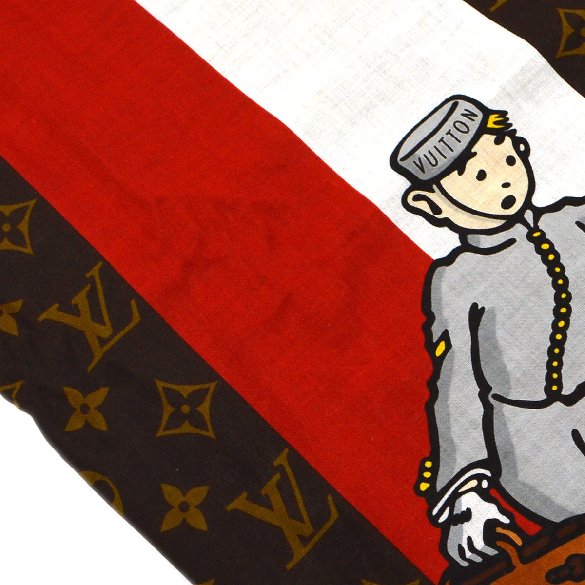 AMORE Vintage LOUIS VUITTON Brown Monogram Groom Scarf Small Good KK36419 5 AMORE Vintage LOUIS VUITTON Brown Monogram Groom Scarf Small Good KK36419 - Image 3