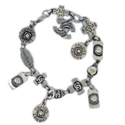 AMORE Vintage CHANEL Silver Chain Cambon Bracelet 99A 161795
